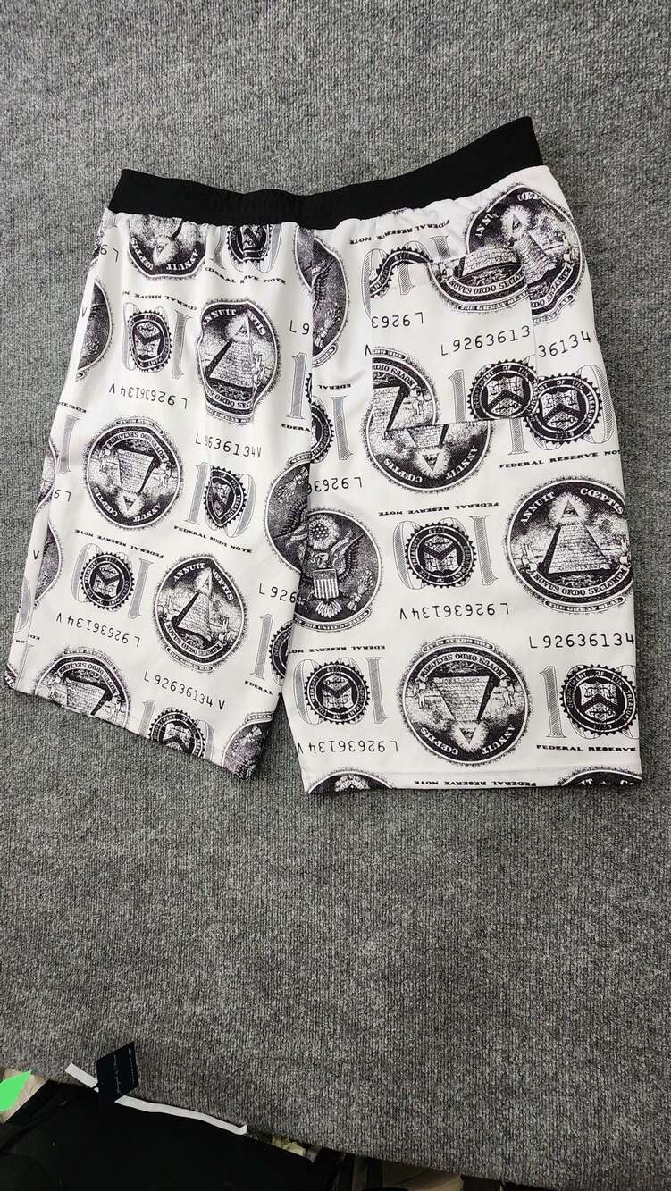 G-NET Money Print Drawstring Shorts 4XL - Picture 3 of 6